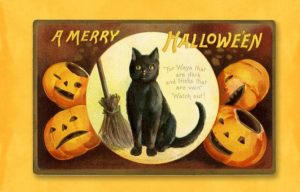 Image of a Victorian Hallowe'en postcard