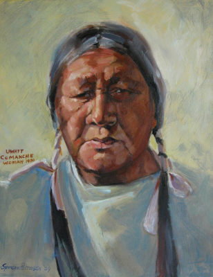 Painting of a elderly woman