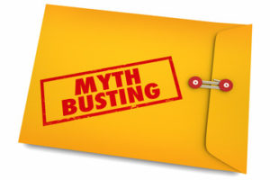envelope with myth busting written on it