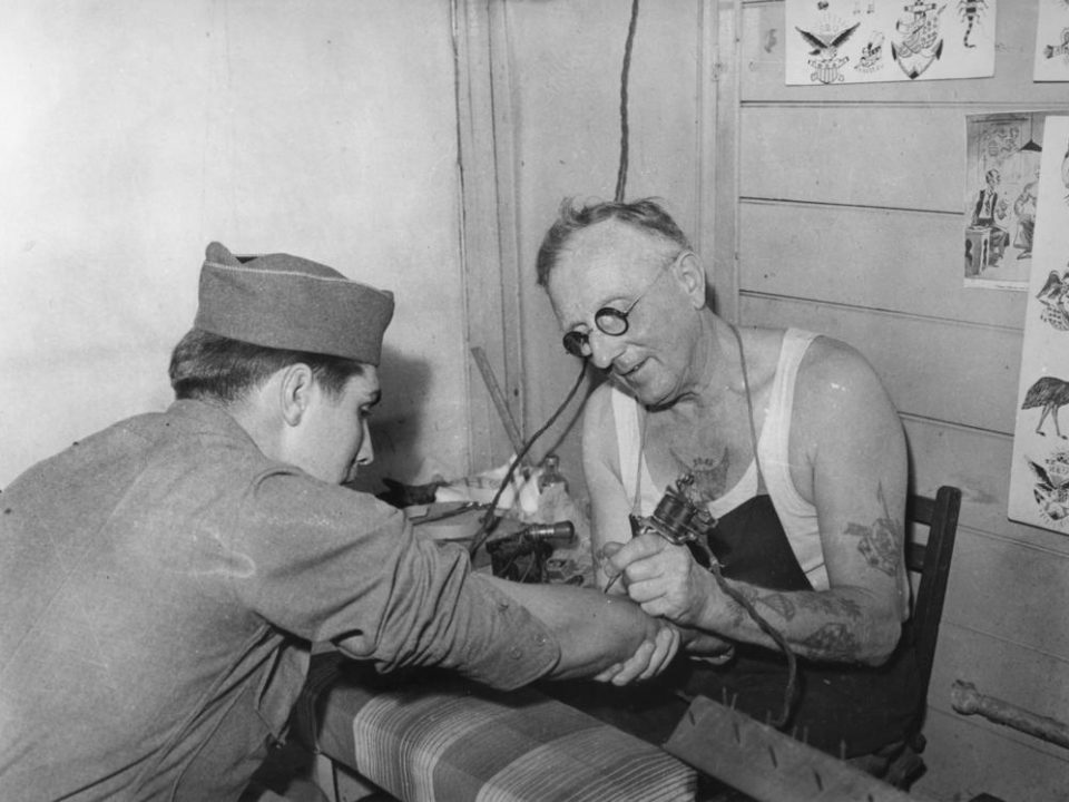 Soldier Being Tattooed