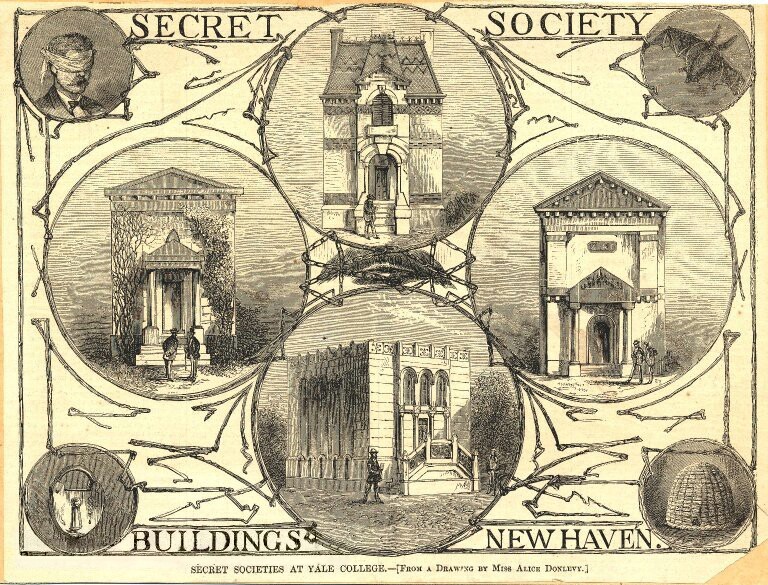 secret society buildings new haven poster