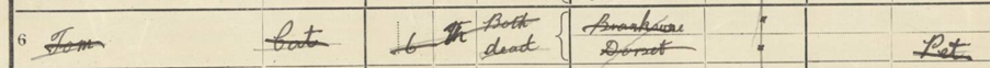 1921 Census Entry [Source: Findmypast, RD 261 RS 1 ED 8 Sch no. 209 Piece no. 10171]