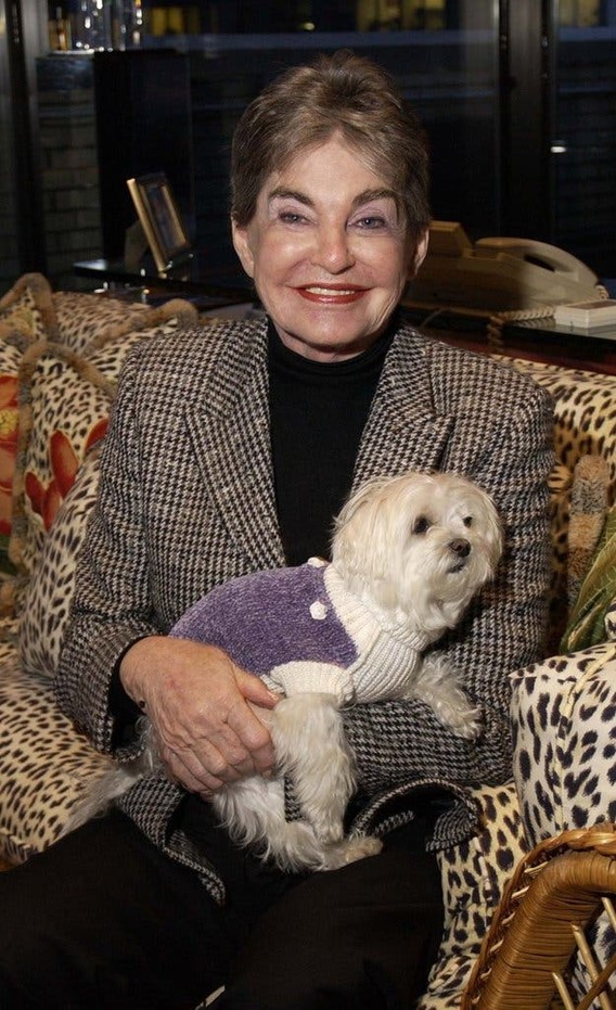 Leona Helmsley and her dog, Trouble