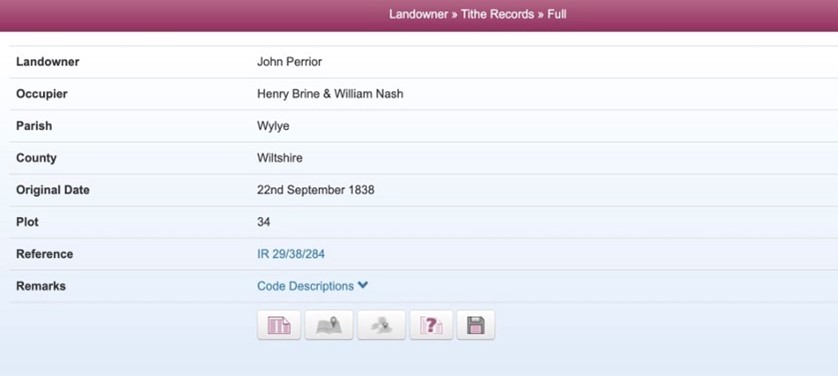 Tithe Apportionments, 1836-1929 online database