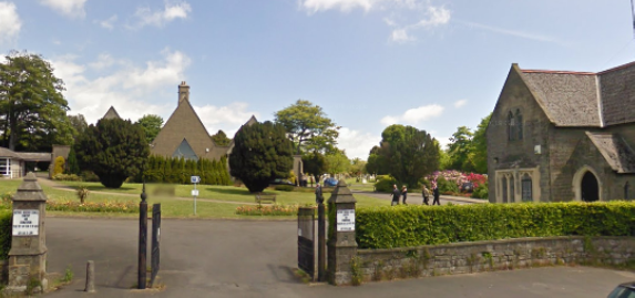 Google Street view image of a cemetery.